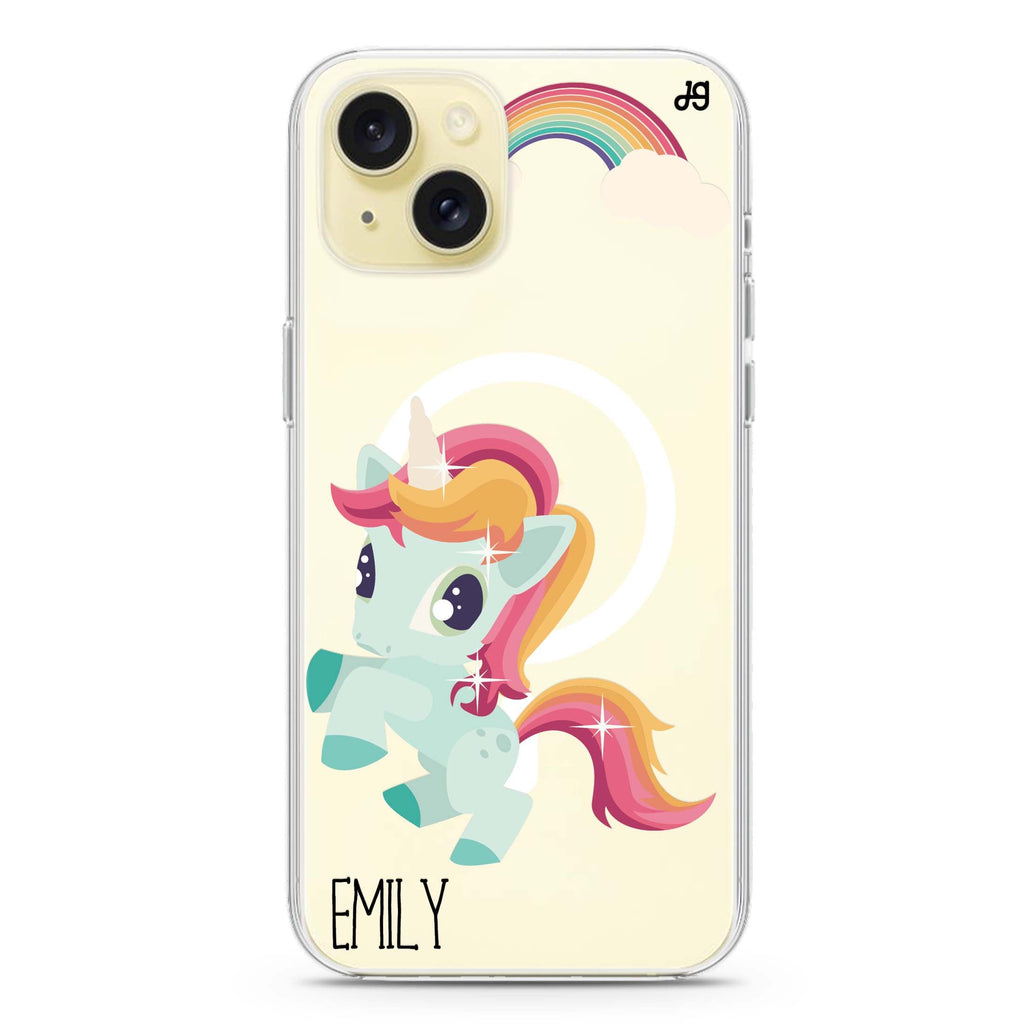 Lovely Unicorn II iPhone 15 Plus Magsafe 兼容水晶透明保護殼