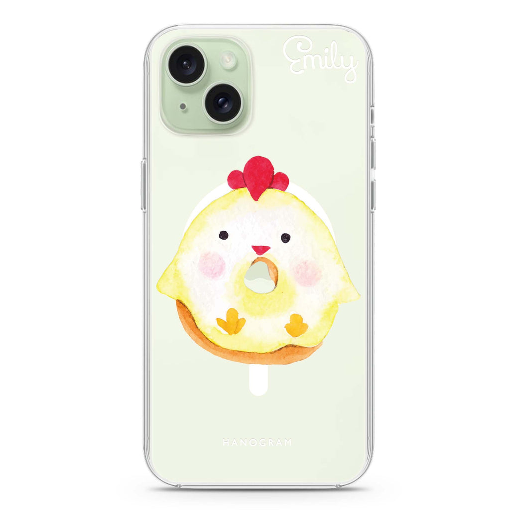Sweet donut chick iPhone 15 Magsafe 兼容水晶透明保護殼