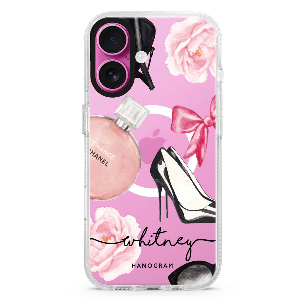Fashion Cosmetic Magsafe 兼容水晶透明保護殼