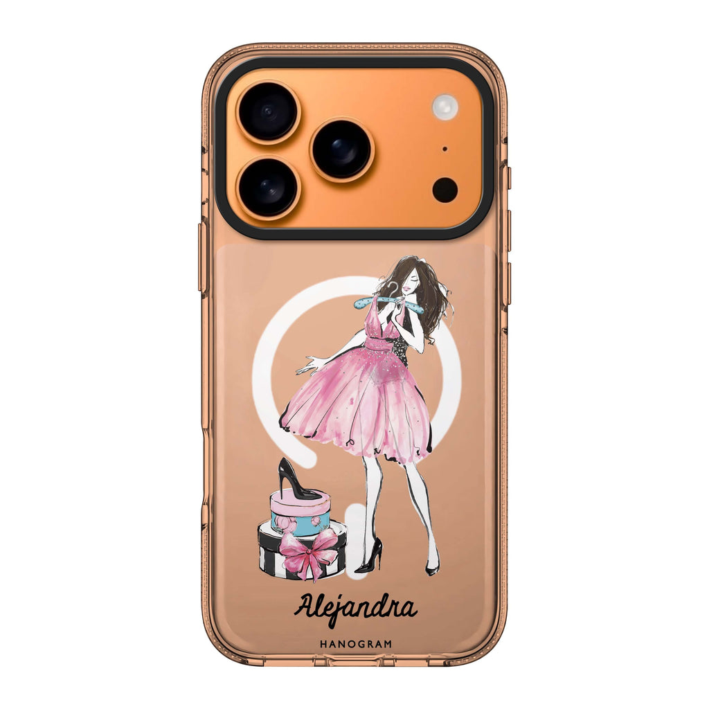 Fashion Party iPhone 17 Pro Max MagSafe 水晶透明保護殼 時尚圖案設計 可自訂名字 圖1