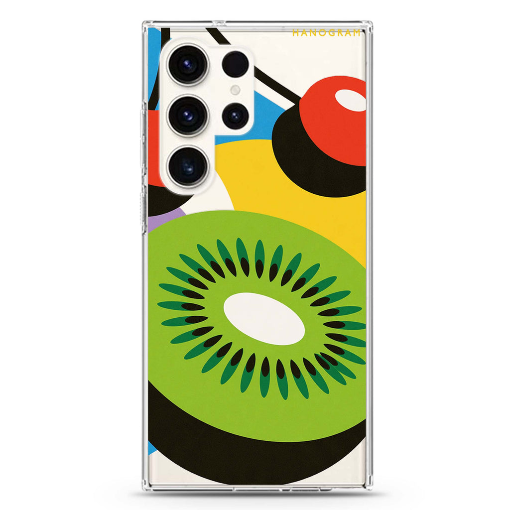 Kiwi Cherry Colorblock Samsung Galaxy 水晶透明保護殼