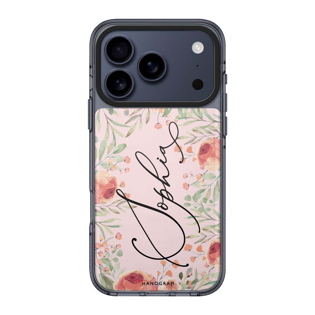 Glamorous Garden iPhone 17 Pro Max MagSafe 水晶透明保護殼 時尚圖案設計 可自訂名字 圖1
