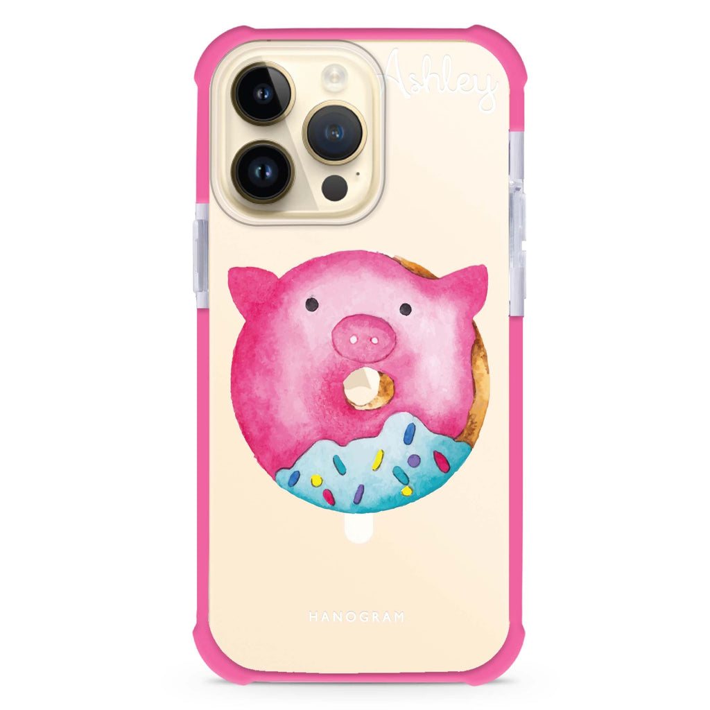 Sweet donut piggy iPhone Magsafe 兼容超強防摔保護殼
