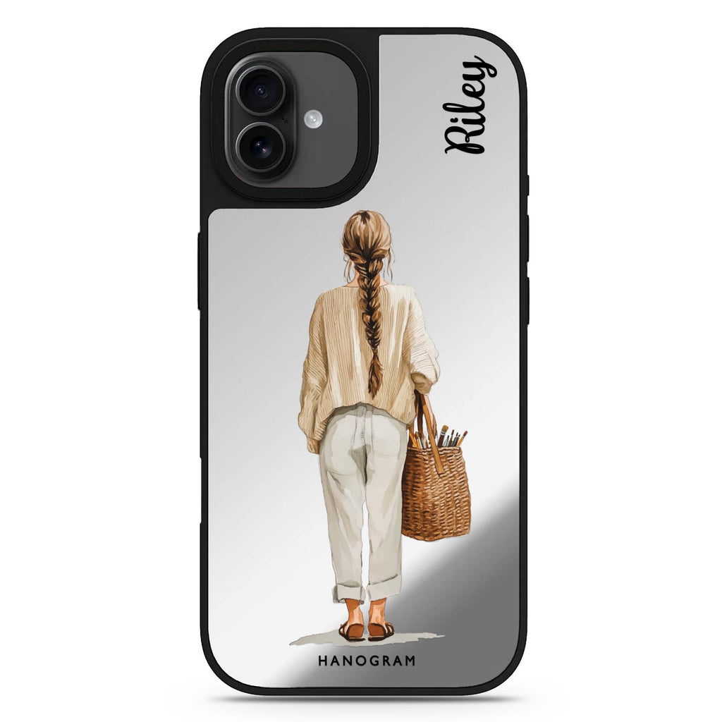 Linen Days iPhone 17 抽象藝術鏡面手機殼 主圖設計