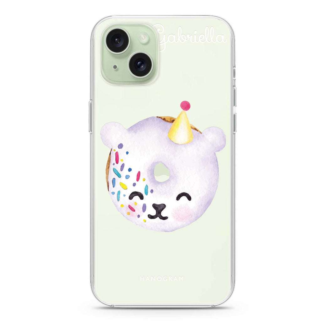 Sweet donut bear iPhone 15 plus 水晶透明保護殼
