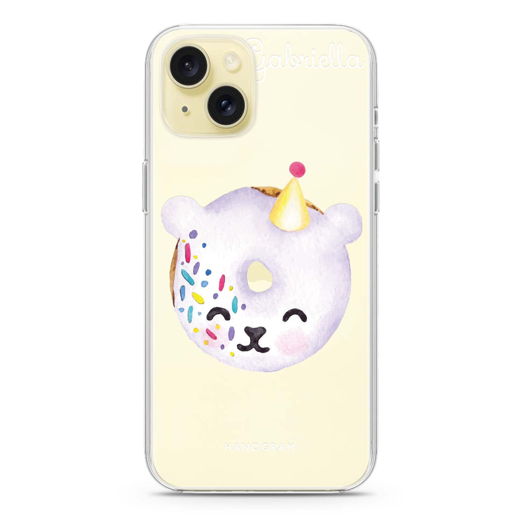 Sweet donut bear iPhone 15 水晶透明保護殼