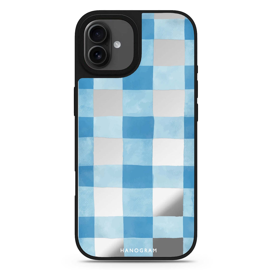 Gingham Sky iPhone 17 鏡面手機殼 主圖設計