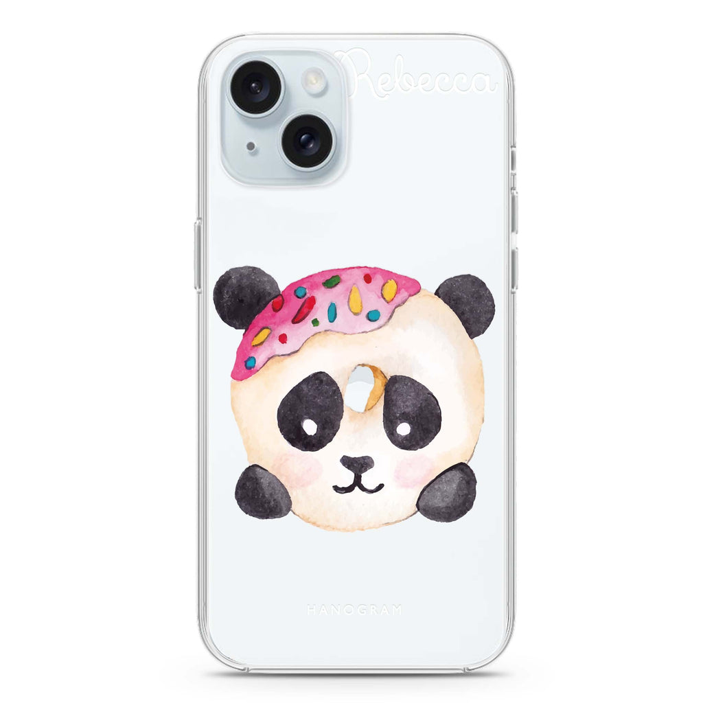 Sweet donut panda iPhone 15 水晶透明保護殼