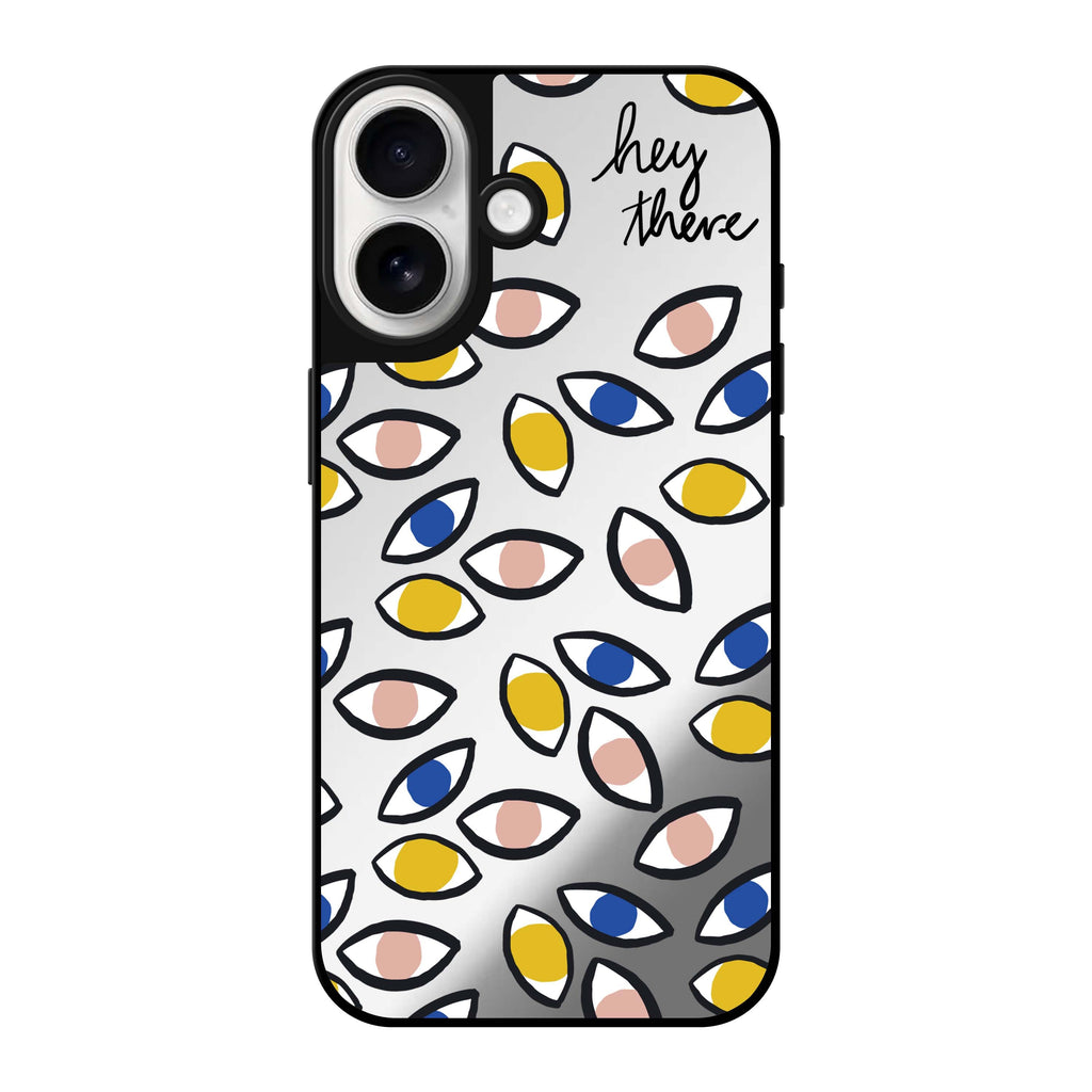 Reflective iPhone 16 Mirror Case –hey there Design