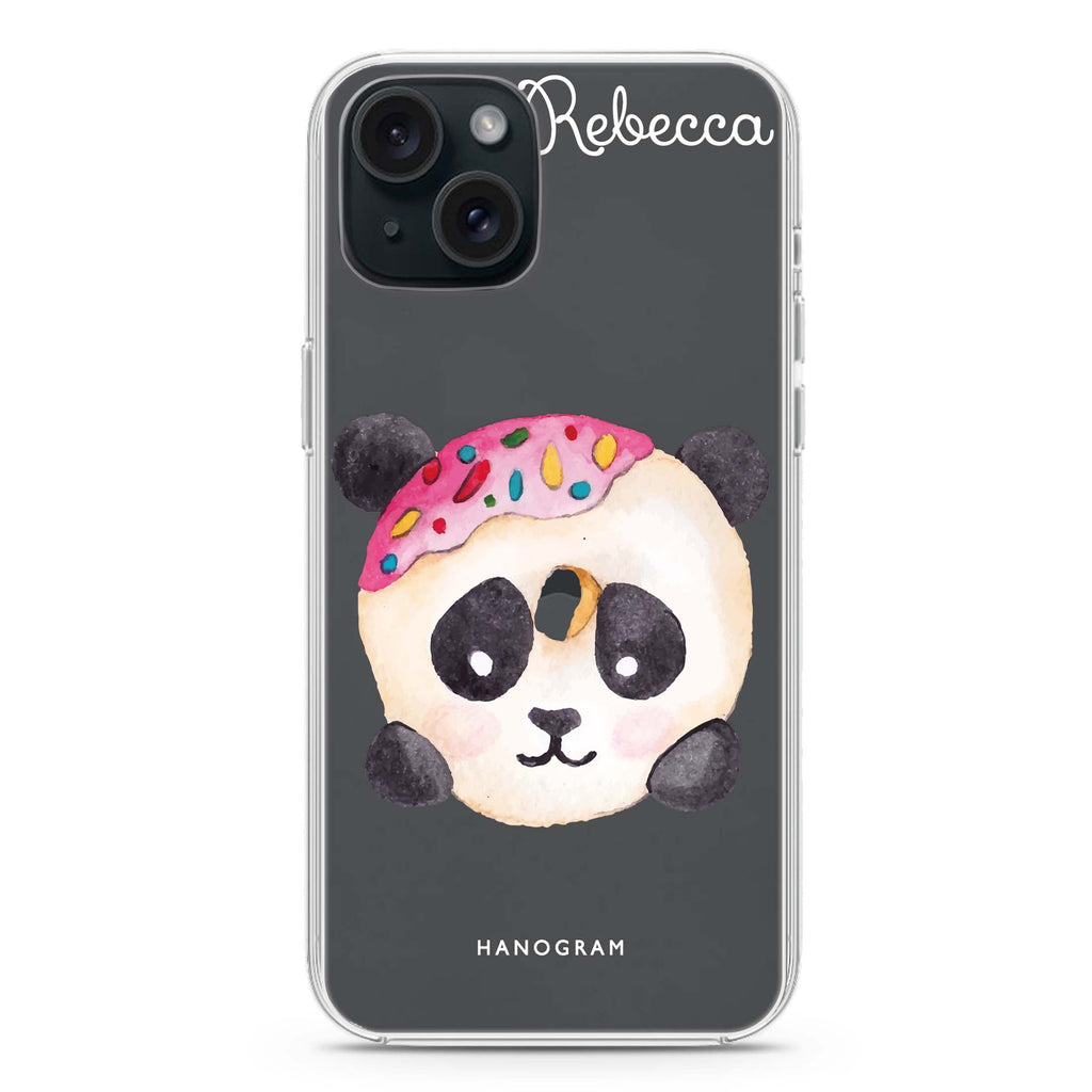 Sweet donut panda iPhone 15 plus 水晶透明保護殼