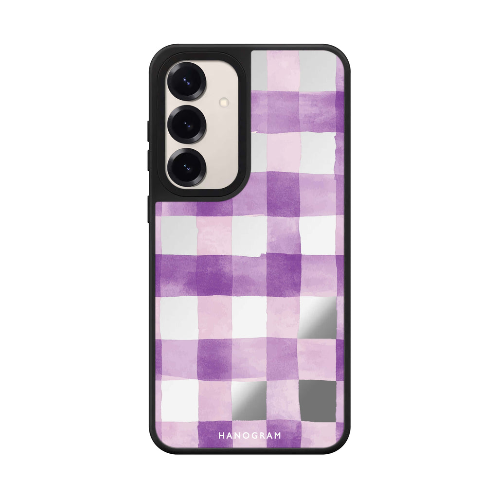 Lavender Checks 鏡面手機殼