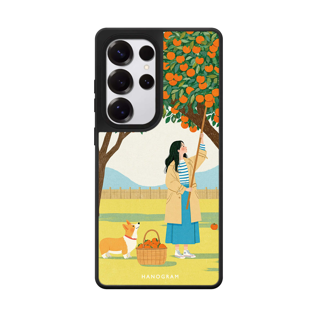 Orange Picking Afternoon Samsung Galaxy 鏡面手機殼