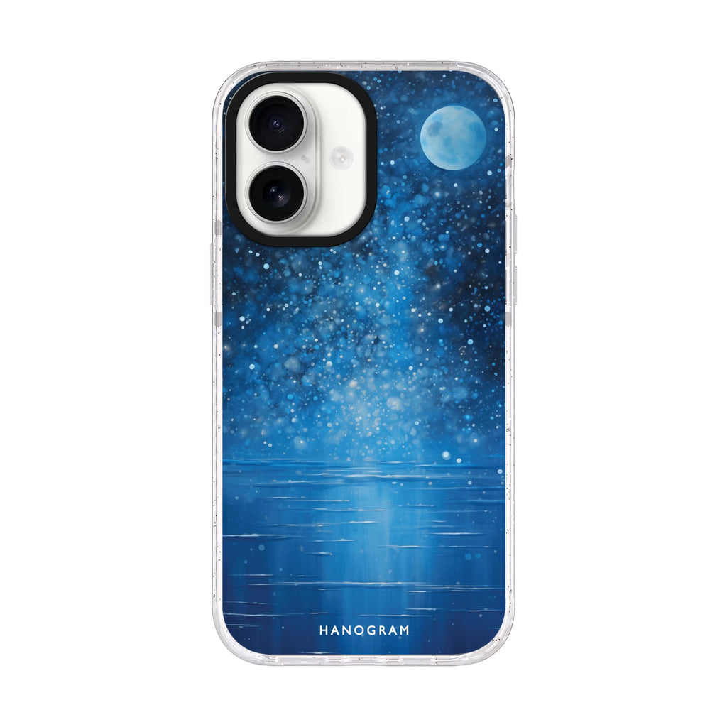 Lunar Azure iPhone 17 水晶透明保護殼正面展示