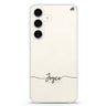 Initial handwritten Samsung Galaxy S26/S25/S24 可加名字水晶透明保護殼正面展示