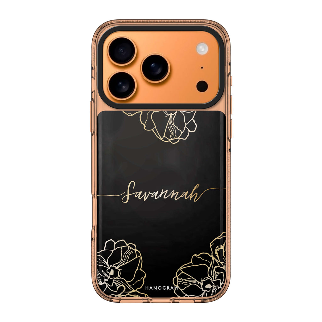 Crafts Of Floral iPhone 17 Pro Max MagSafe 水晶透明保護殼 花卉圖案設計 可自訂名字 圖1