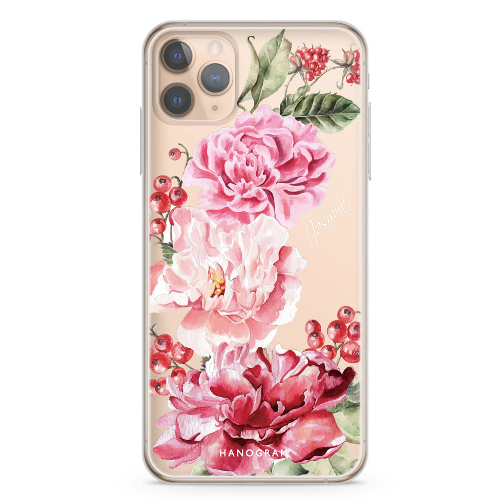 Pretty Watercolor Flowers iPhone 11 Pro Max 水晶透明保護殼