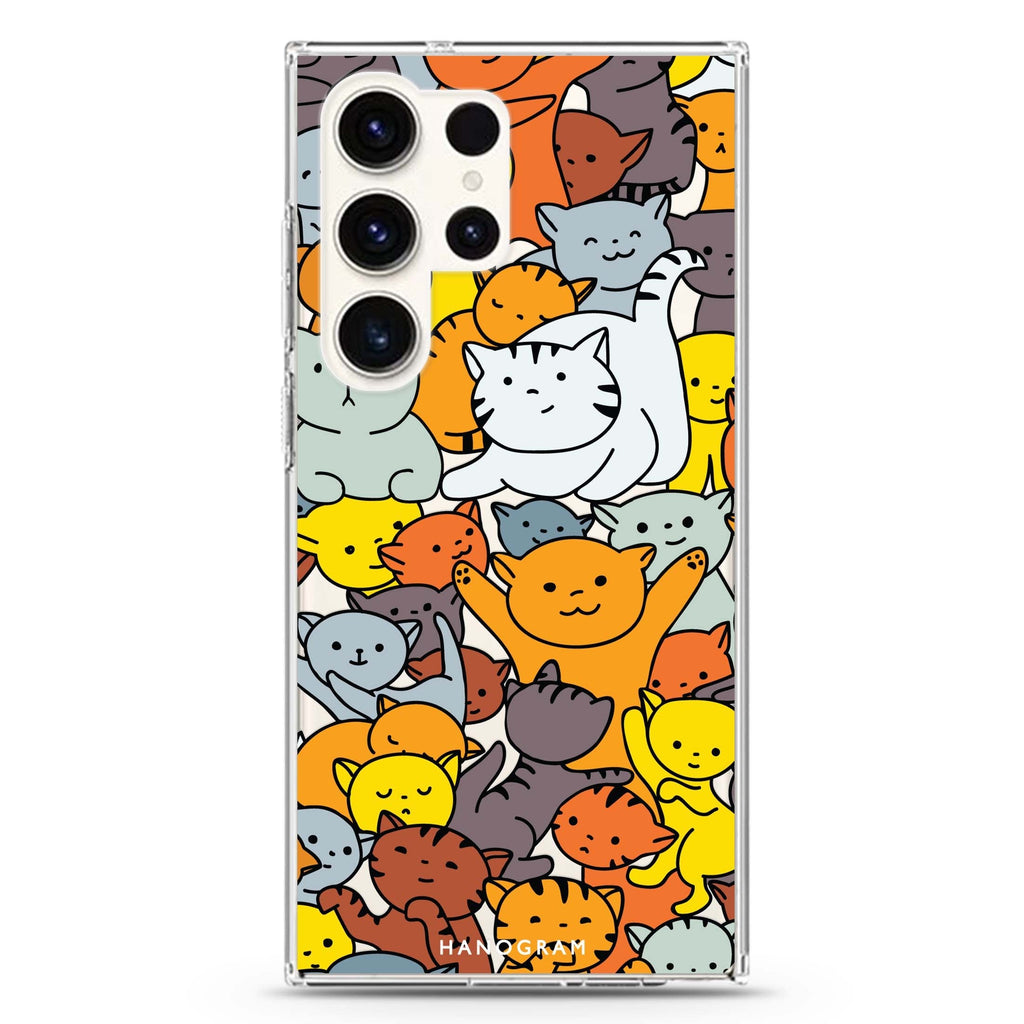 Meow Mates Samsung Galaxy Ultra 透明保護殼，適用 S26/S25/S24/S23 Ultra，圖1