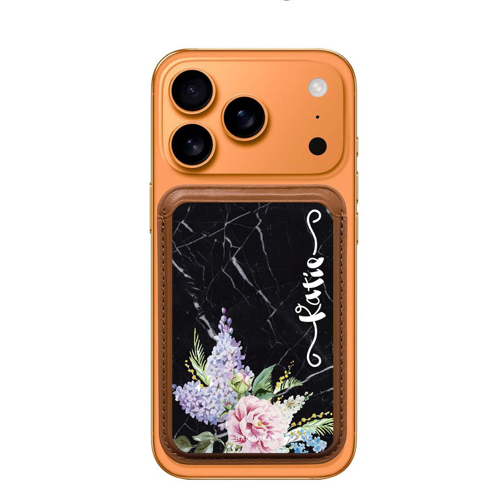 Floral & Black Marble Magsafe 卡套