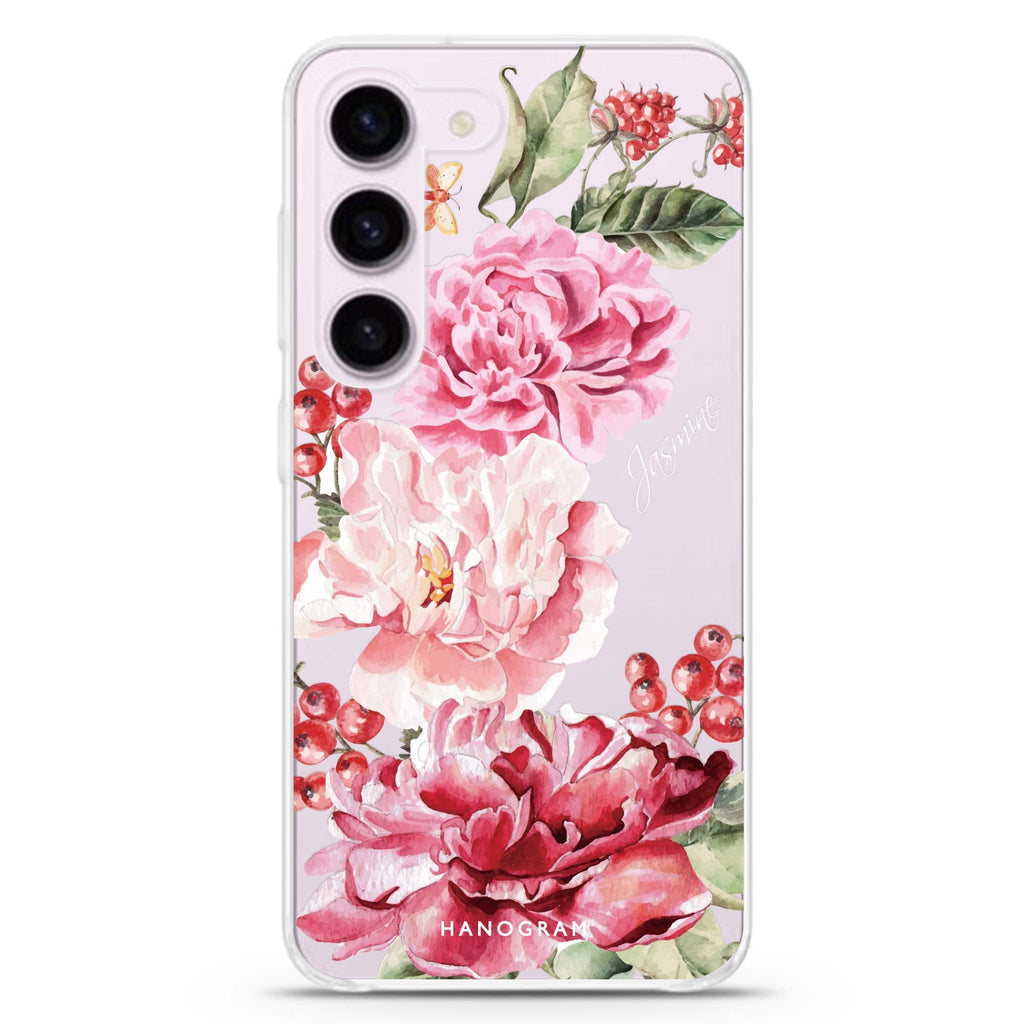 Pretty Watercolor Flowers Samsung Galaxy 水晶透明保護殼