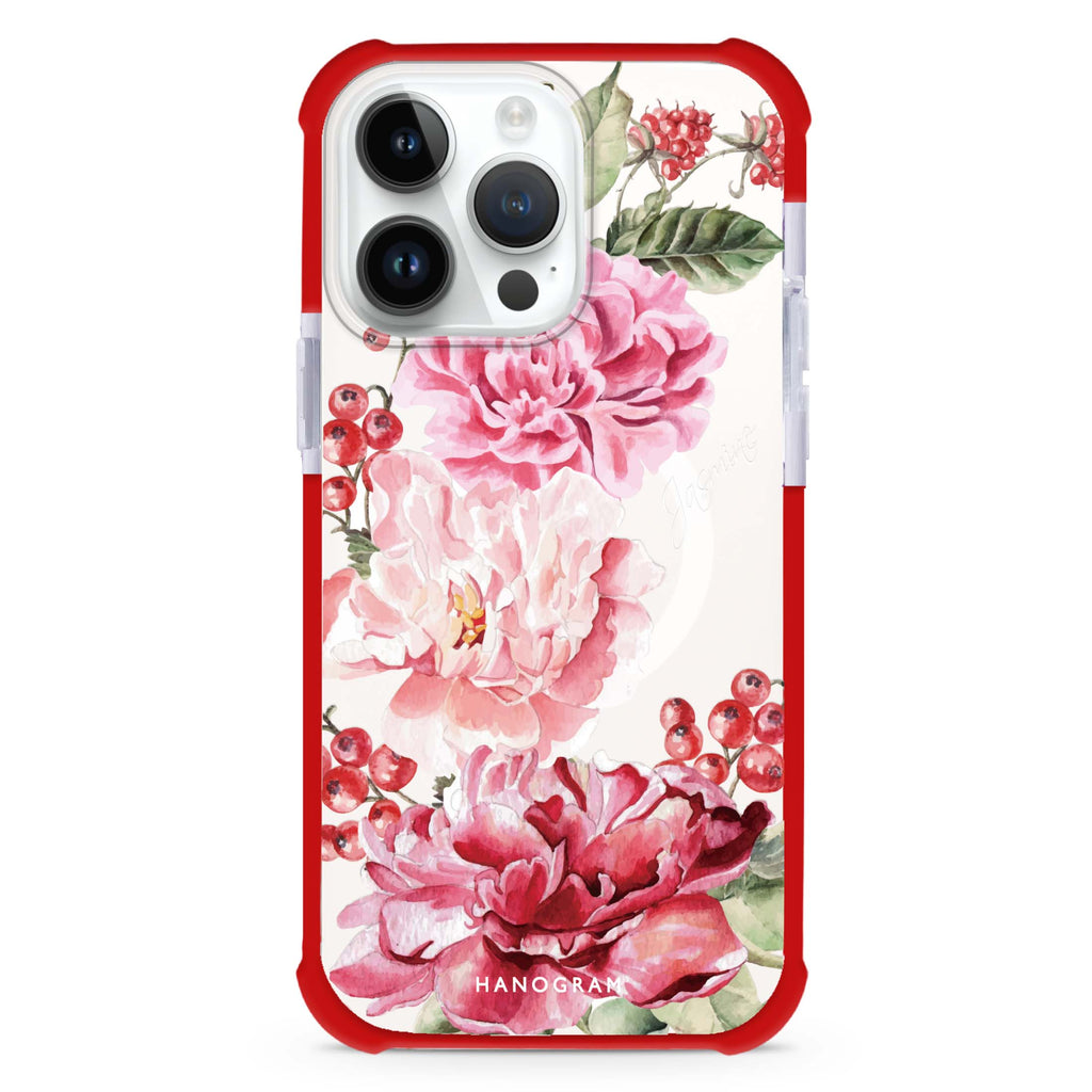 Pretty Watercolor Flowers iPhone Magsafe 兼容超強防摔保護殼