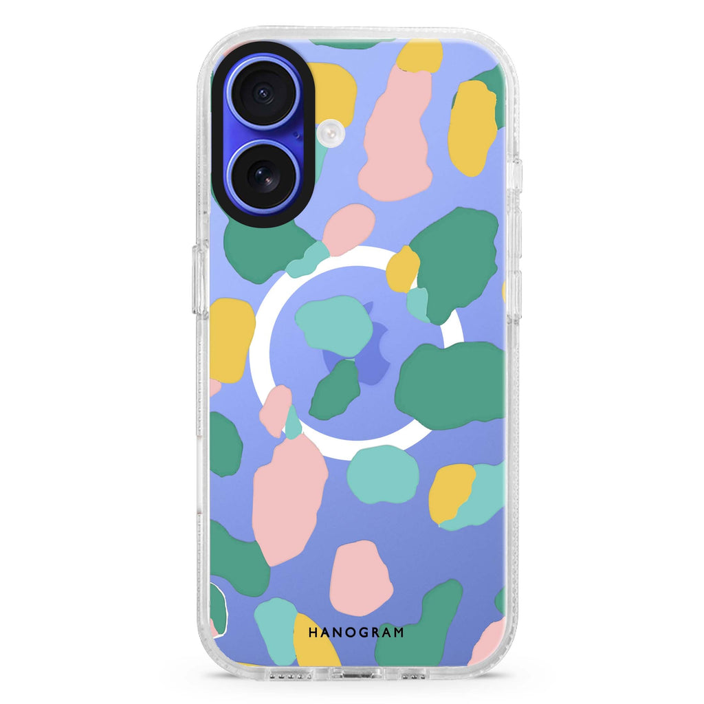 Cotton Candy Leopard Magsafe 兼容水晶透明保護殼
