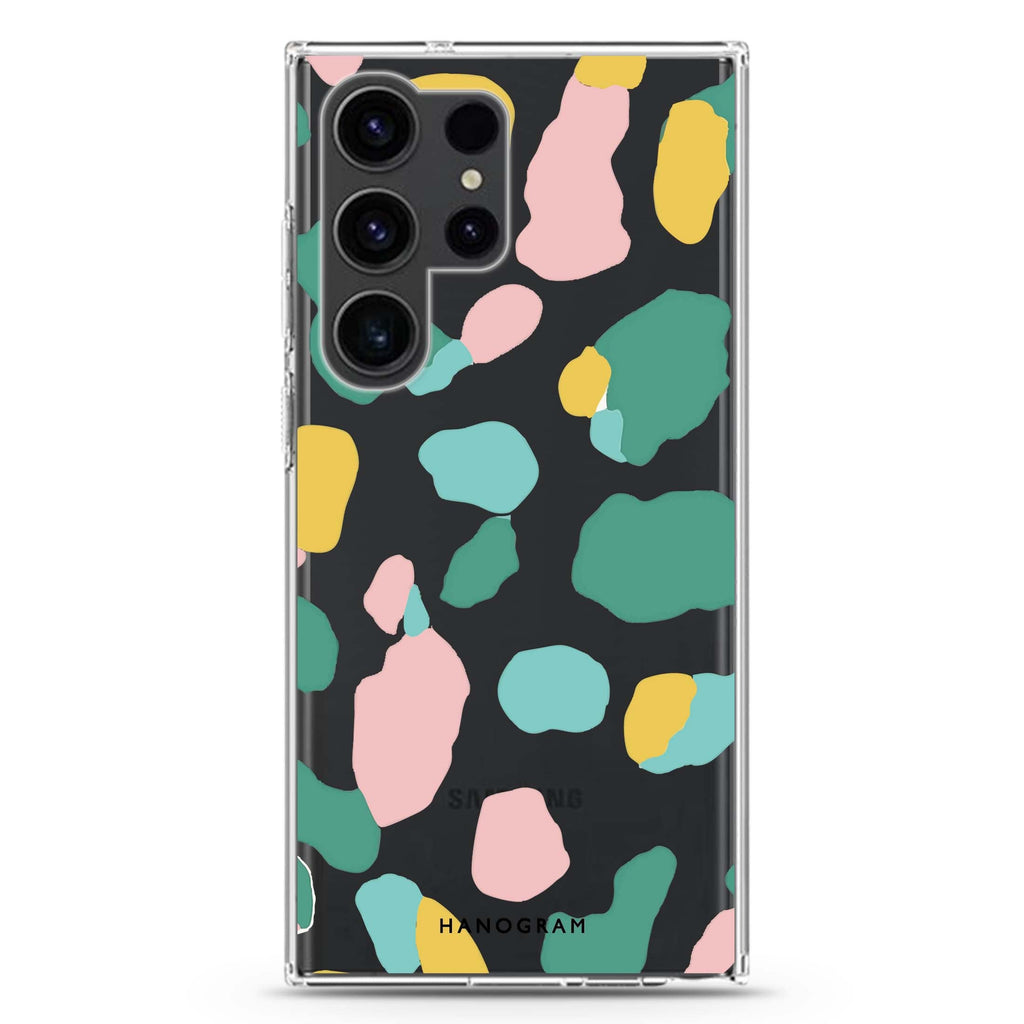 Cotton Candy Leopard Samsung Galaxy Ultra 透明保護殼，適用 S26/S25/S24/S23 Ultra，圖1