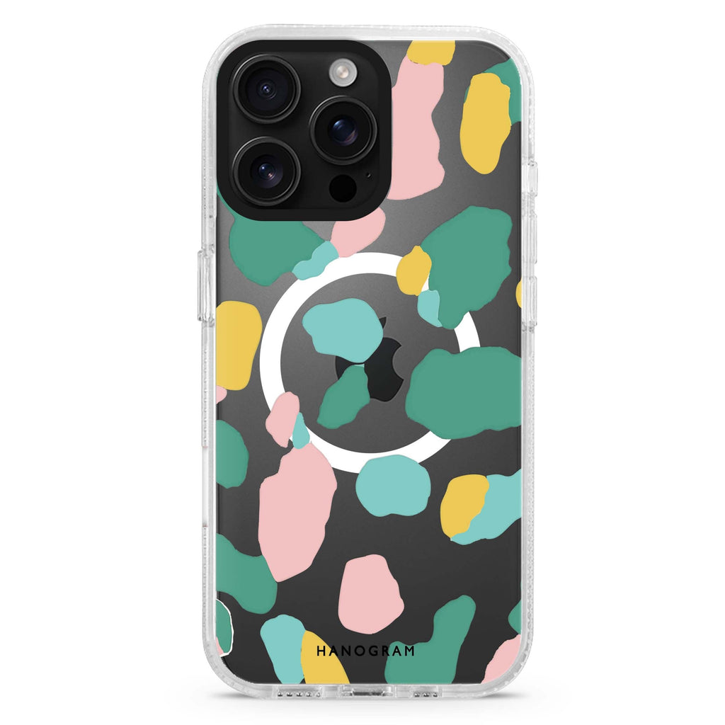 Cotton Candy Leopard Magsafe 兼容水晶透明保護殼
