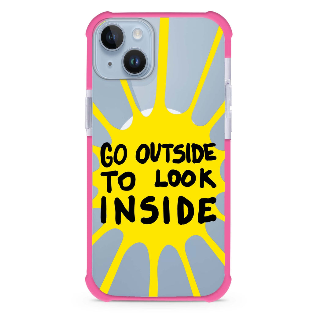 Go Outside to Look INSIDE shine iPhone 15 Plus Magsafe 兼容超強防摔保護殼