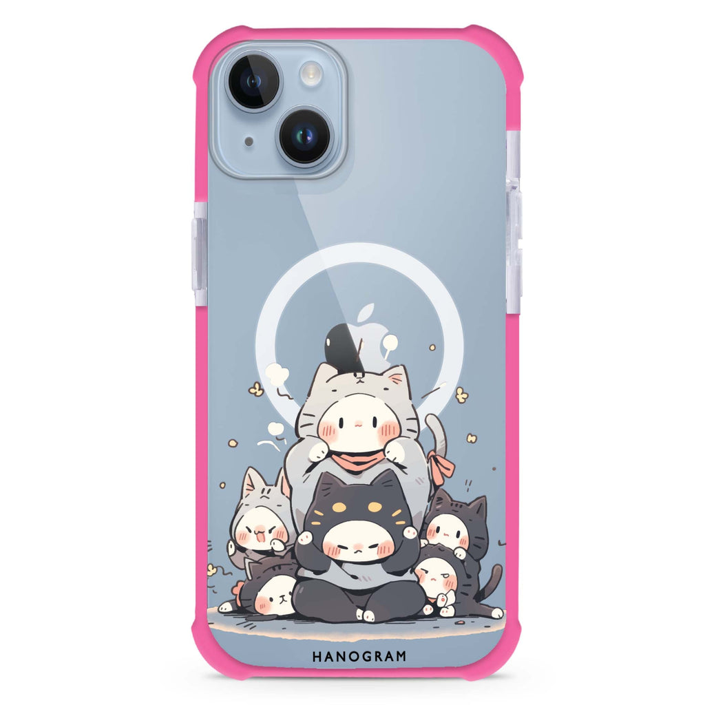 Feline Asana Lesson iPhone 15 Plus Magsafe 兼容超強防摔保護殼