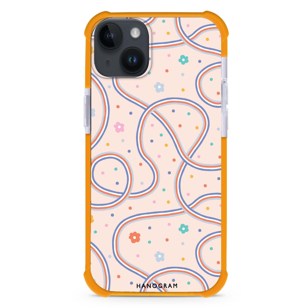 Floral & Line iPhone 15 Plus Magsafe 兼容超強防摔保護殼