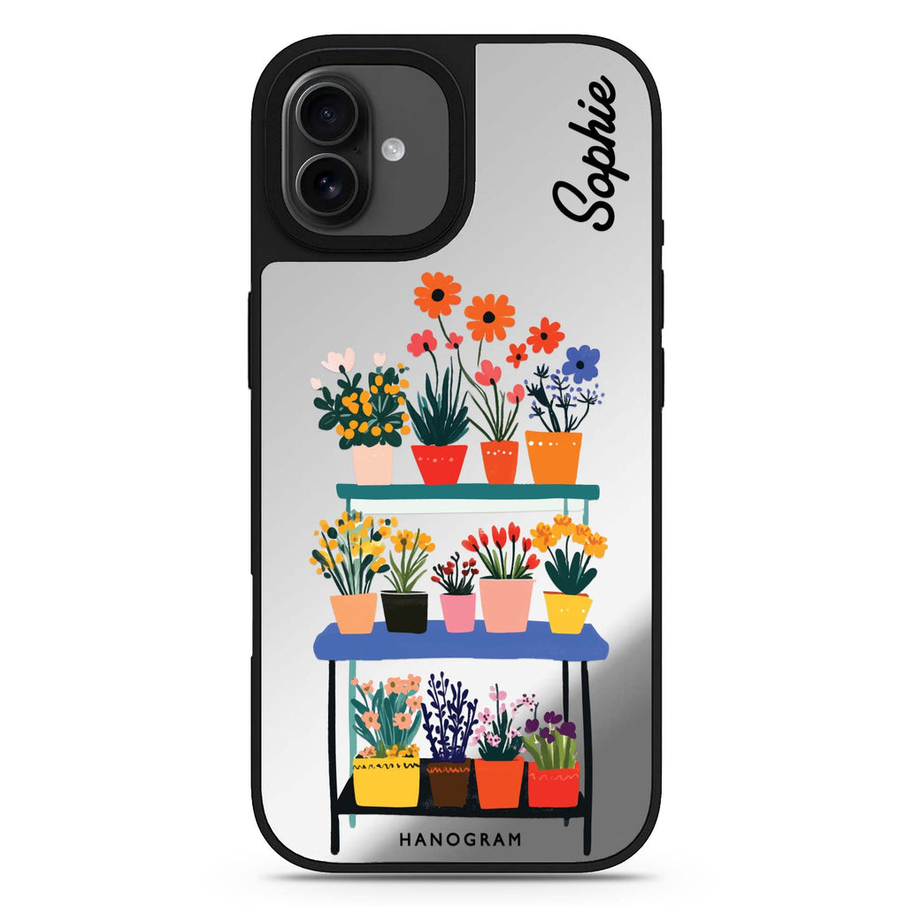 Petal Pop 款式1 iPhone 17 花卉鏡面手機殼 主圖設計
