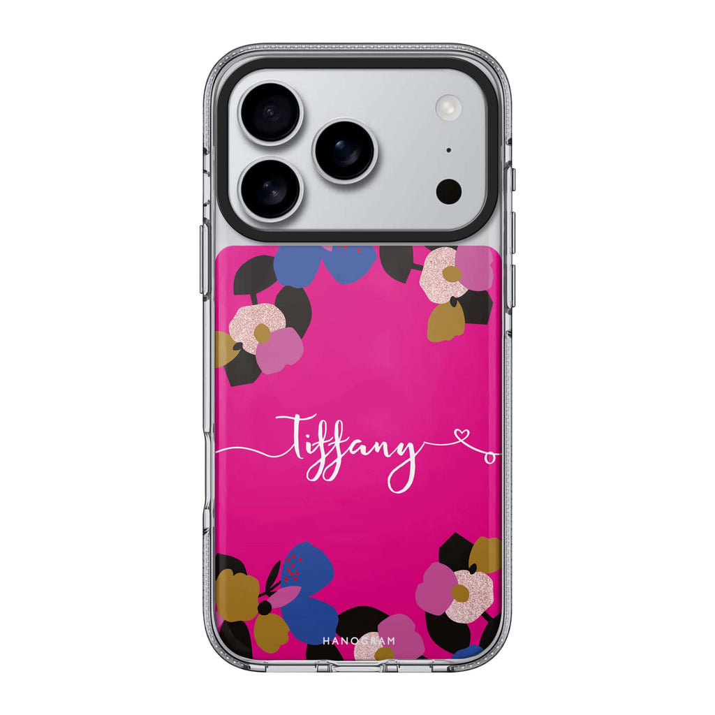 Floral POP II iPhone 17 Pro Max MagSafe 水晶透明保護殼 花卉圖案設計 可自訂名字 圖1