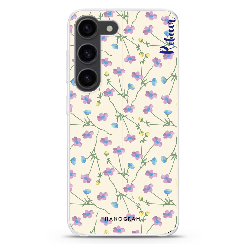 Girly floral Samsung Galaxy 水晶透明保護殼