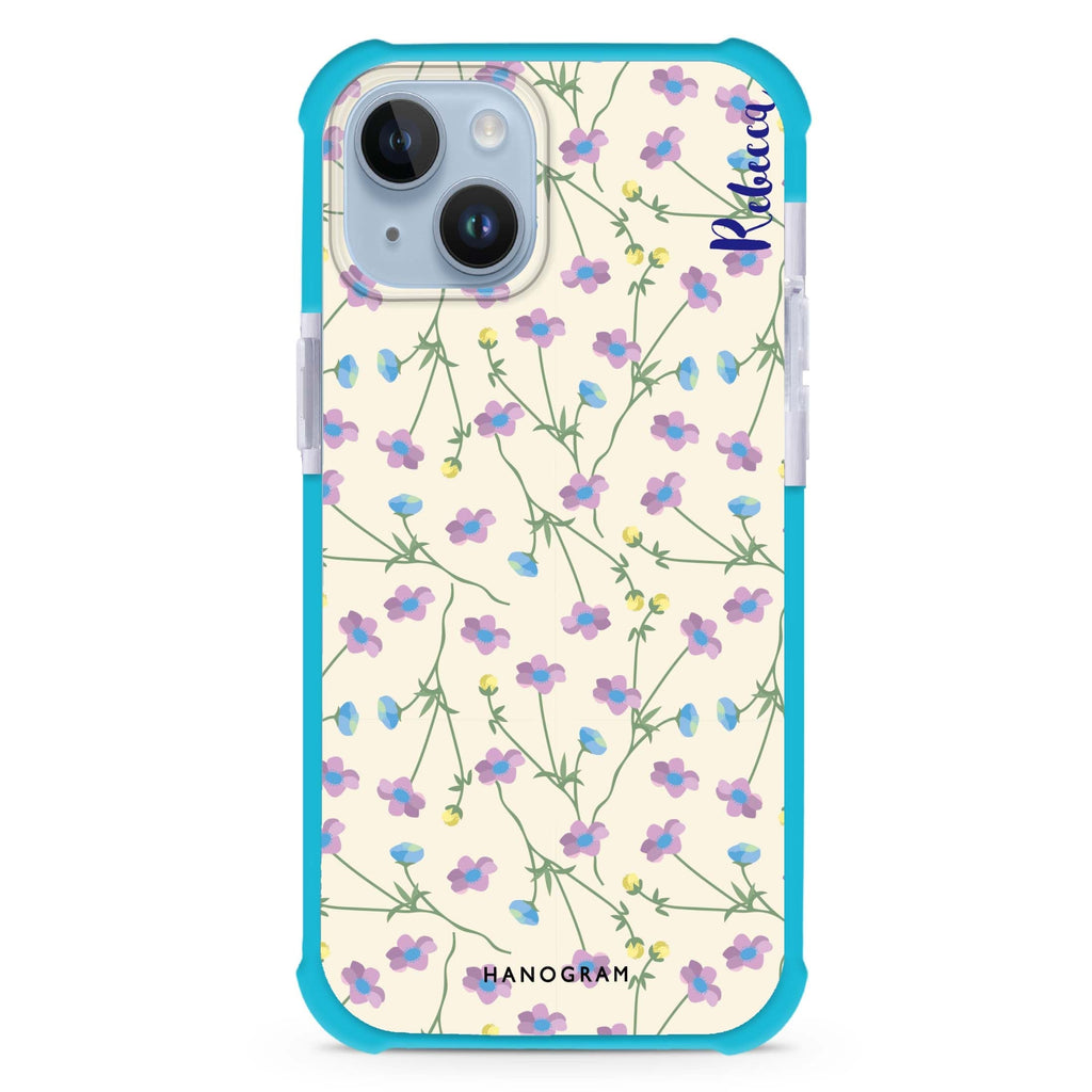 Girly floral iPhone 15 Plus Magsafe 兼容超強防摔保護殼