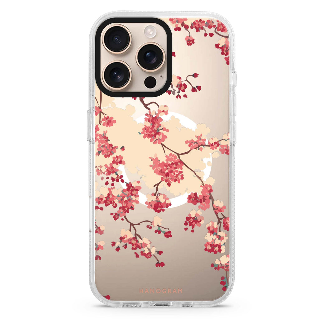 Cherry Bloom Magsafe 兼容水晶透明保護殼