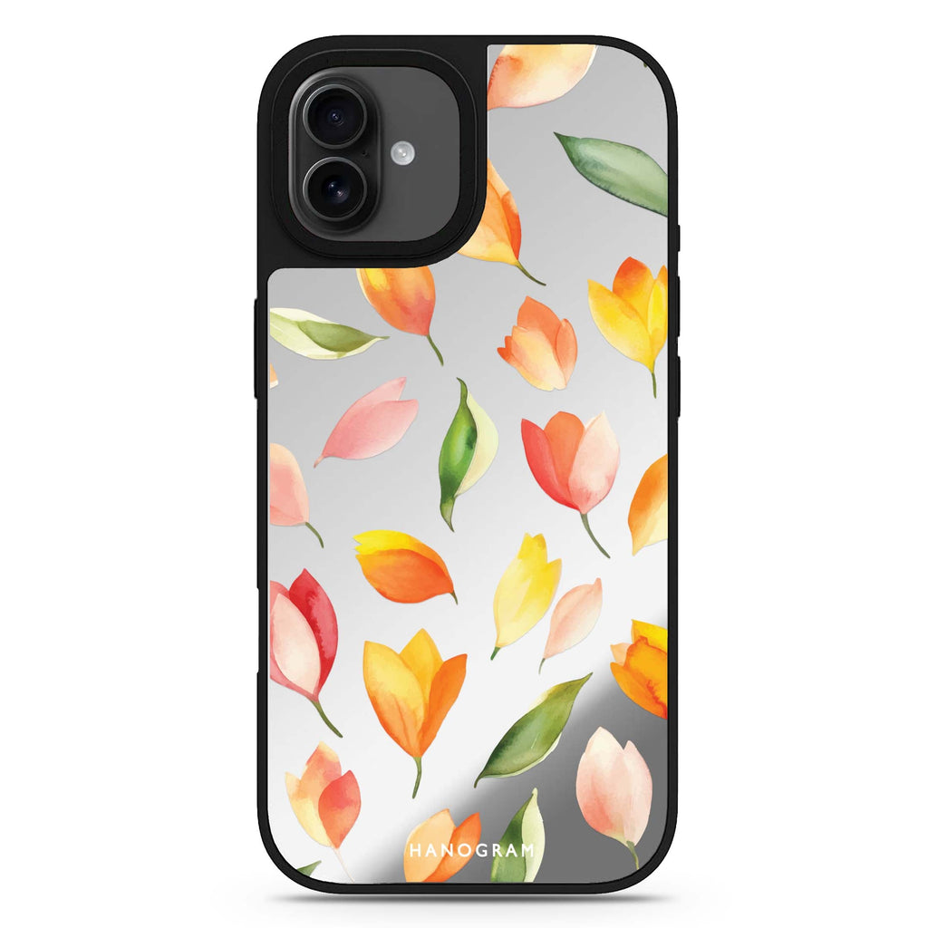Tulip Rain iPhone 17 花卉鏡面手機殼 主圖設計