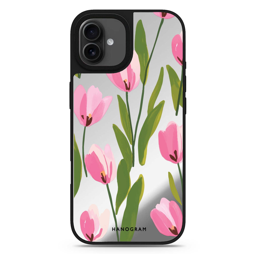 Tulip Waltz iPhone 17 花卉鏡面手機殼 主圖設計