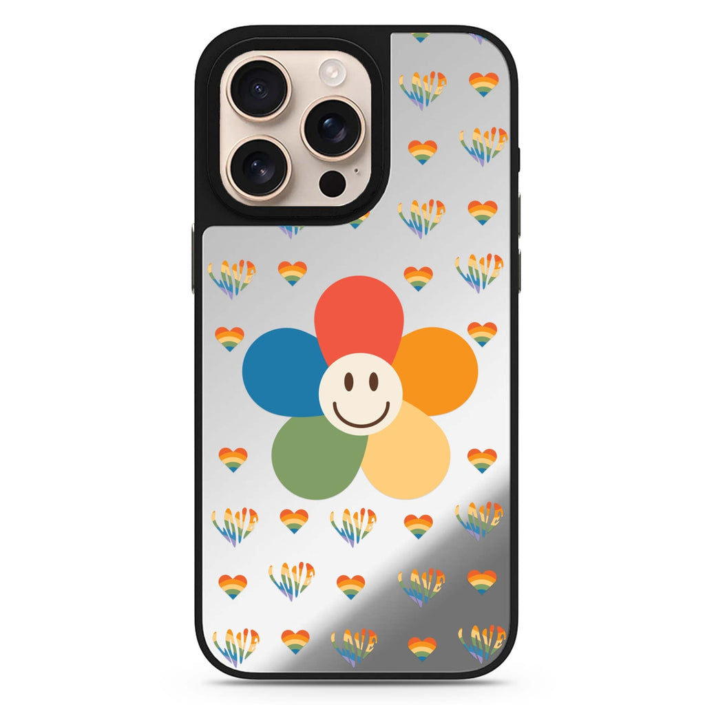 Rainbow Floral 鏡面手機殼