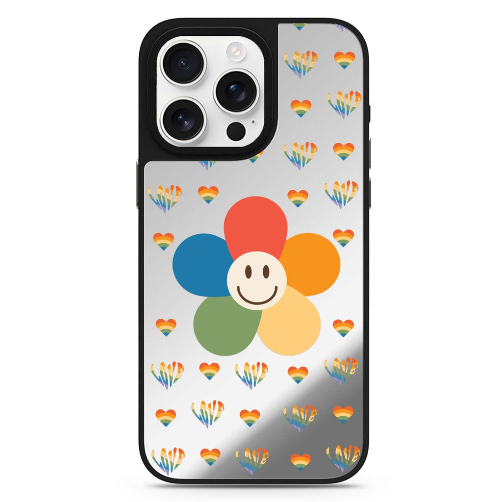 Rainbow Floral 鏡面手機殼