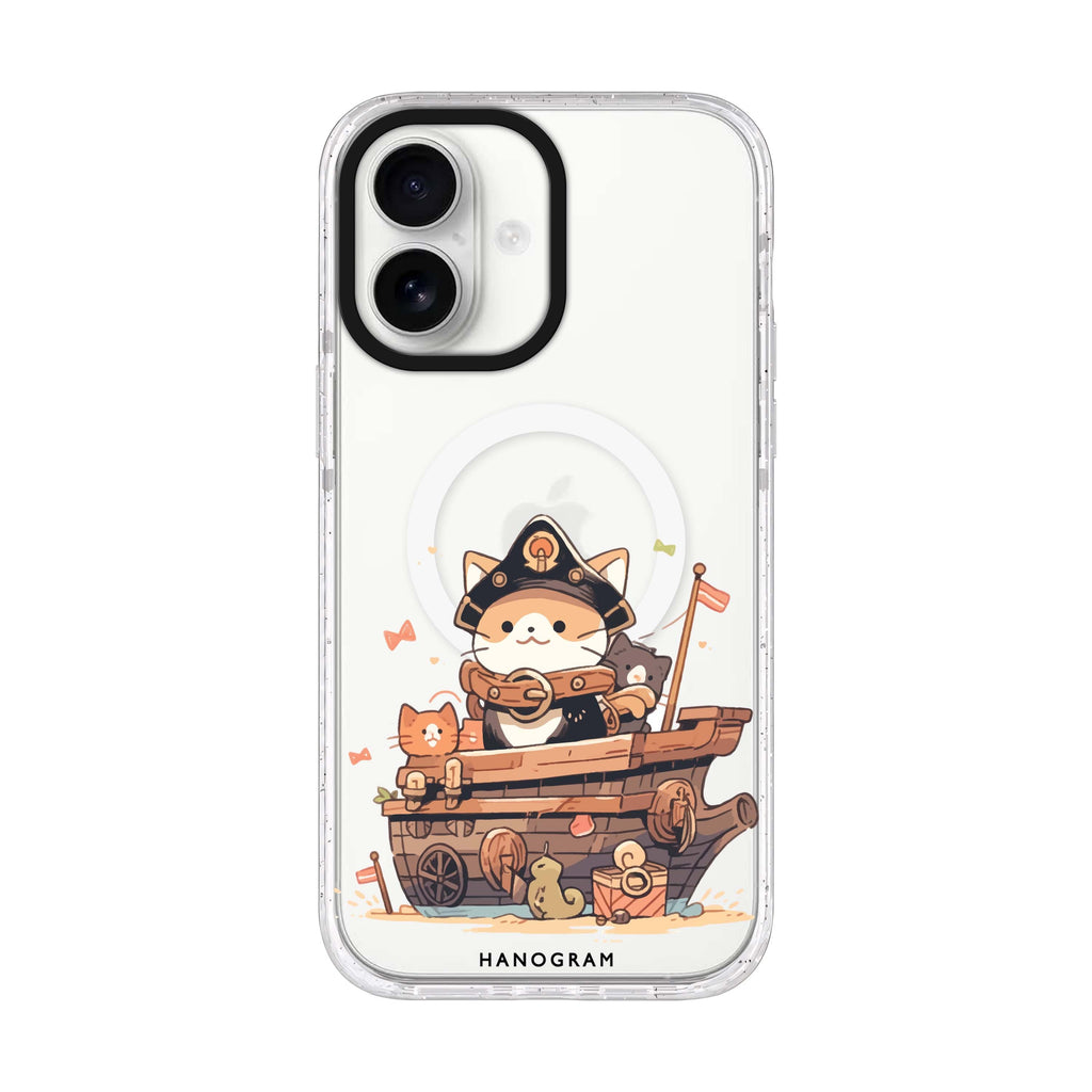 Buccaneer Kitty iPhone 17 水晶透明保護殼正面展示