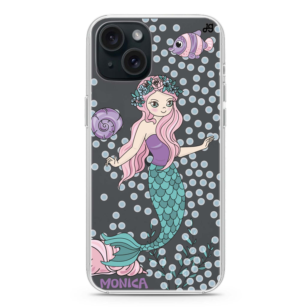 Mermaids iPhone 15 plus 水晶透明保護殼
