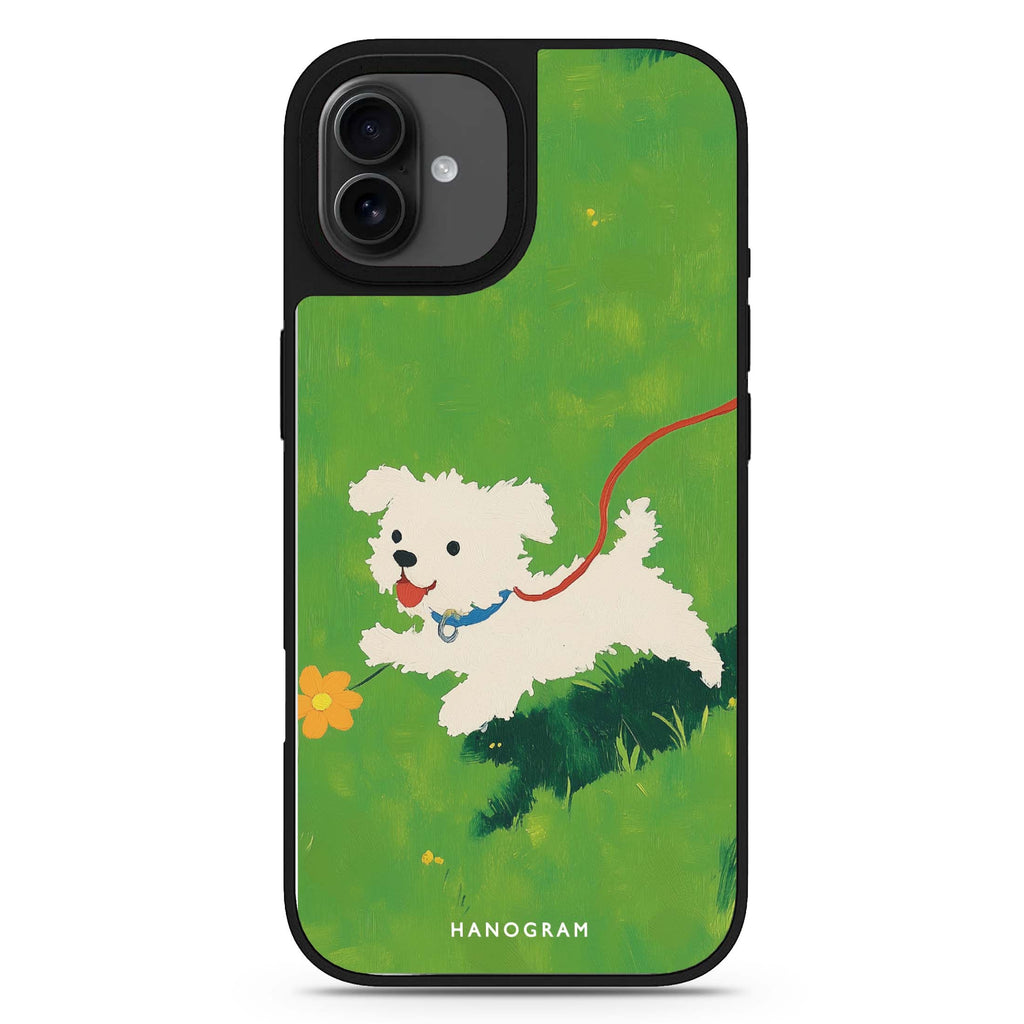 Puppy Pop iPhone 17 狗狗鏡面手機殼 主圖設計