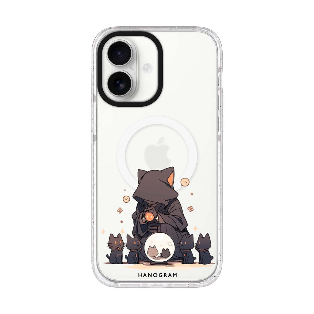 Seer Cat Charm iPhone 17 水晶透明保護殼正面展示