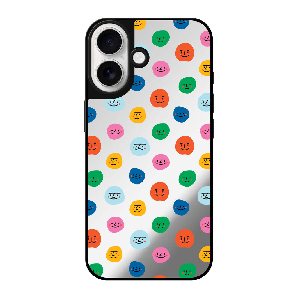 Reflective iPhone 16 Mirror Case –Make me smile Design