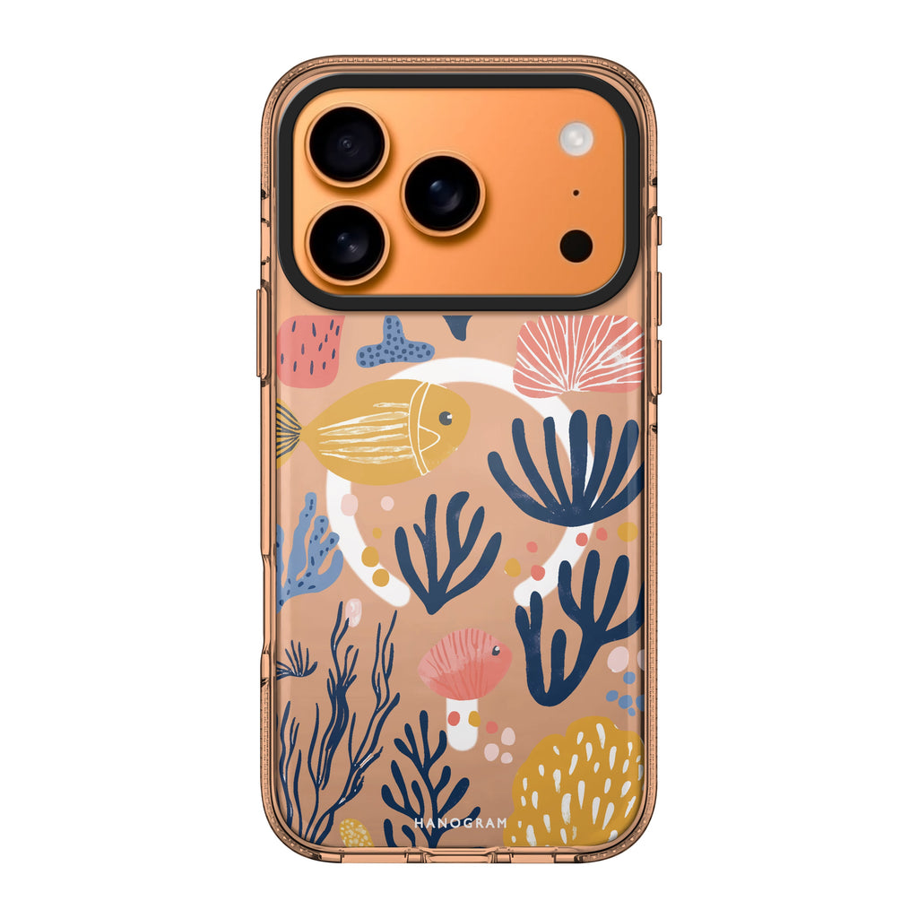 Coral Cutouts iPhone 17 Pro Max MagSafe 水晶透明保護殼 插畫圖案設計 圖1
