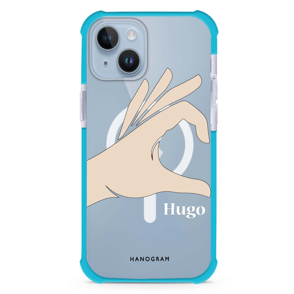 Left Hand heart iPhone 15 Plus Magsafe 兼容超強防摔保護殼