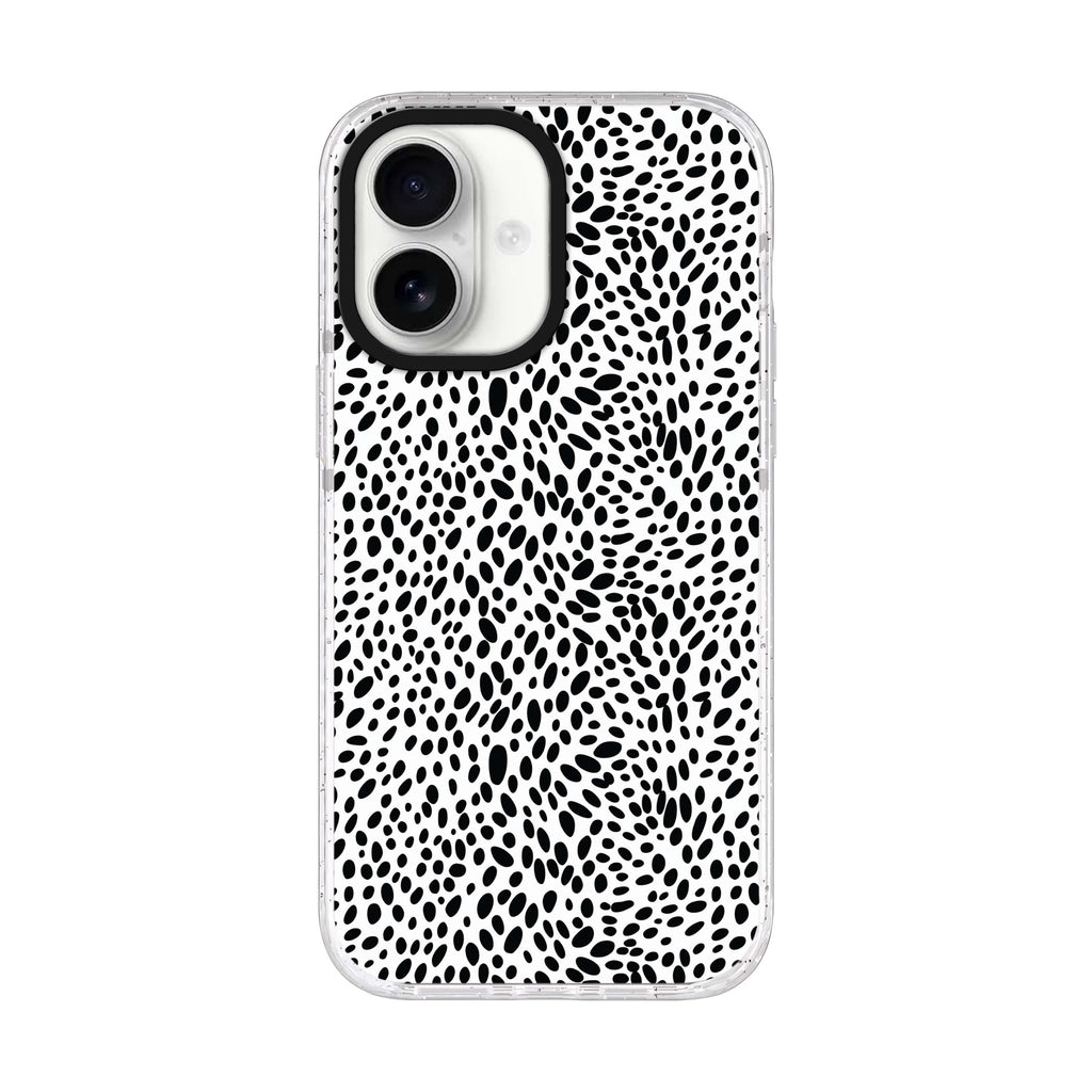 Spotted Elegance iPhone 17 水晶透明保護殼正面展示