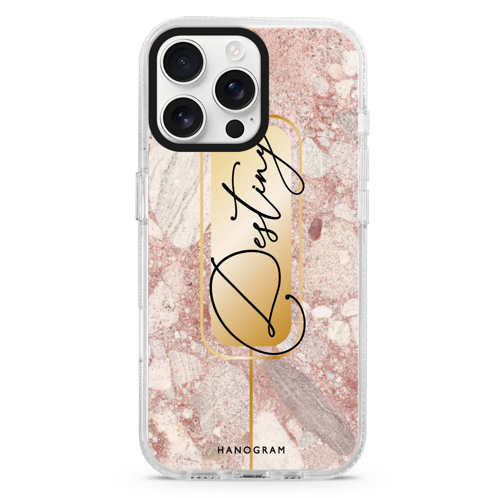 Golden Marble Magsafe 兼容水晶透明保護殼