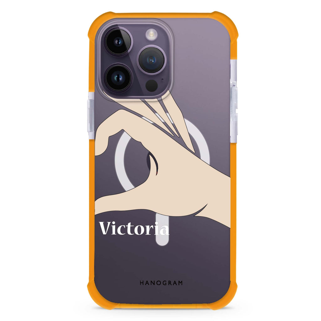 Right Hand heart iPhone Magsafe 兼容超強防摔保護殼