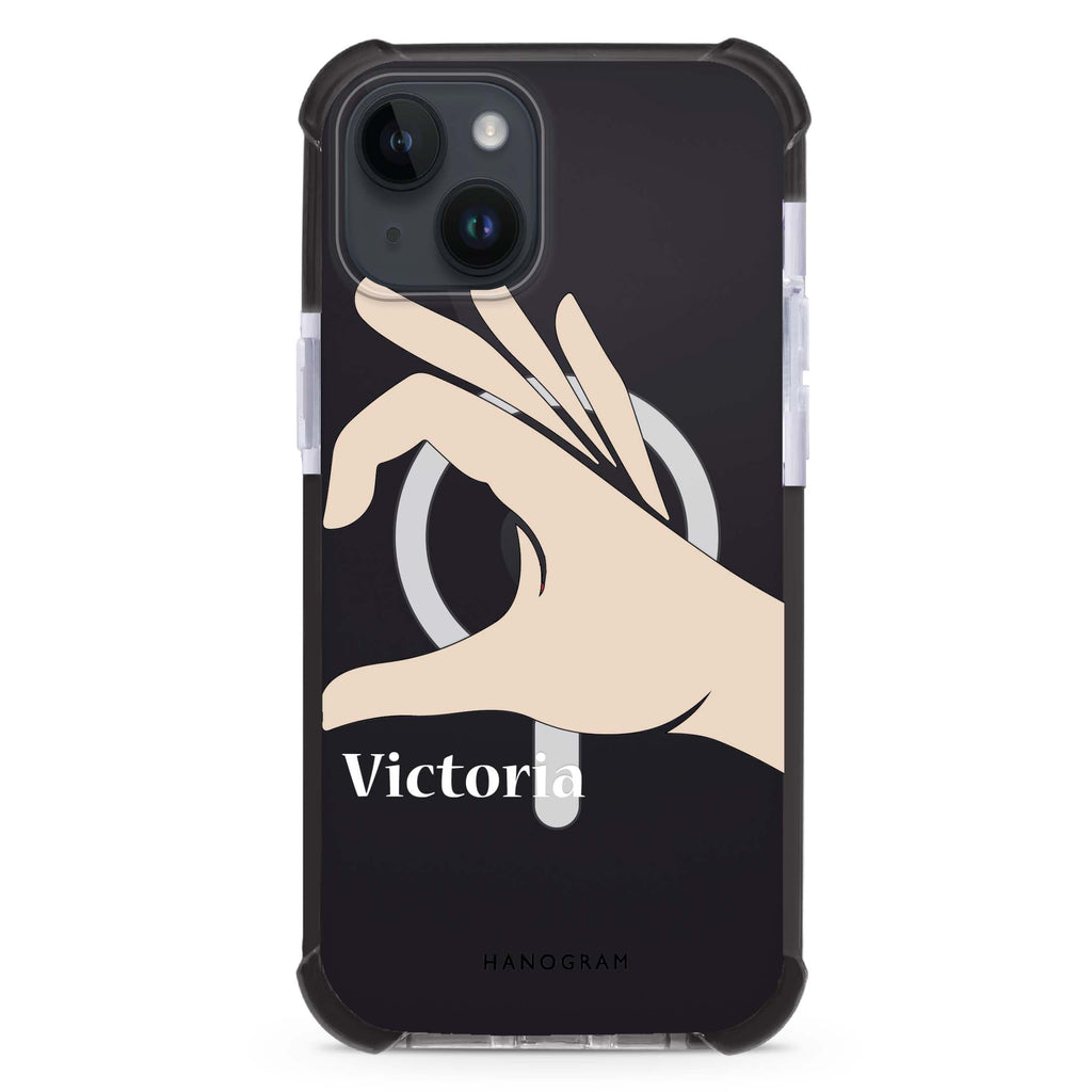 Right Hand heart iPhone 15 Plus Magsafe 兼容超強防摔保護殼